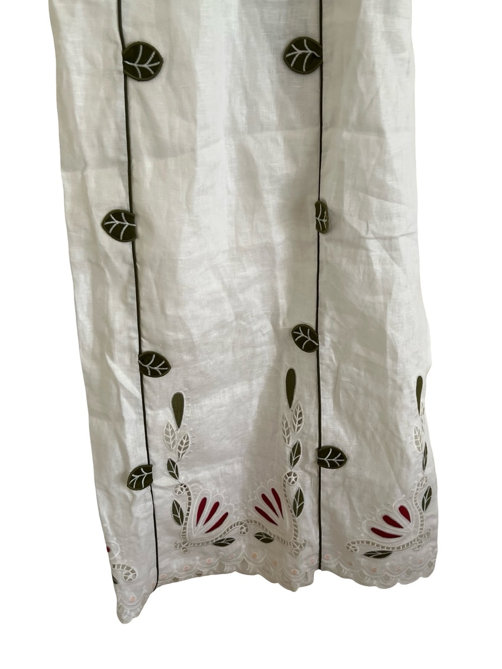 Farm Rio Off White Tulip Richelieu Embroidered Midi Dress NWT Medium - Picture 4 of 12